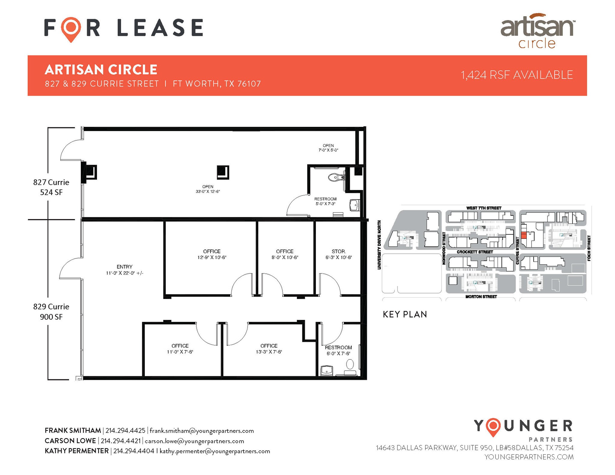 2973 W 7th St, Fort Worth, TX à louer Plan d’étage– Image 1 sur 1
