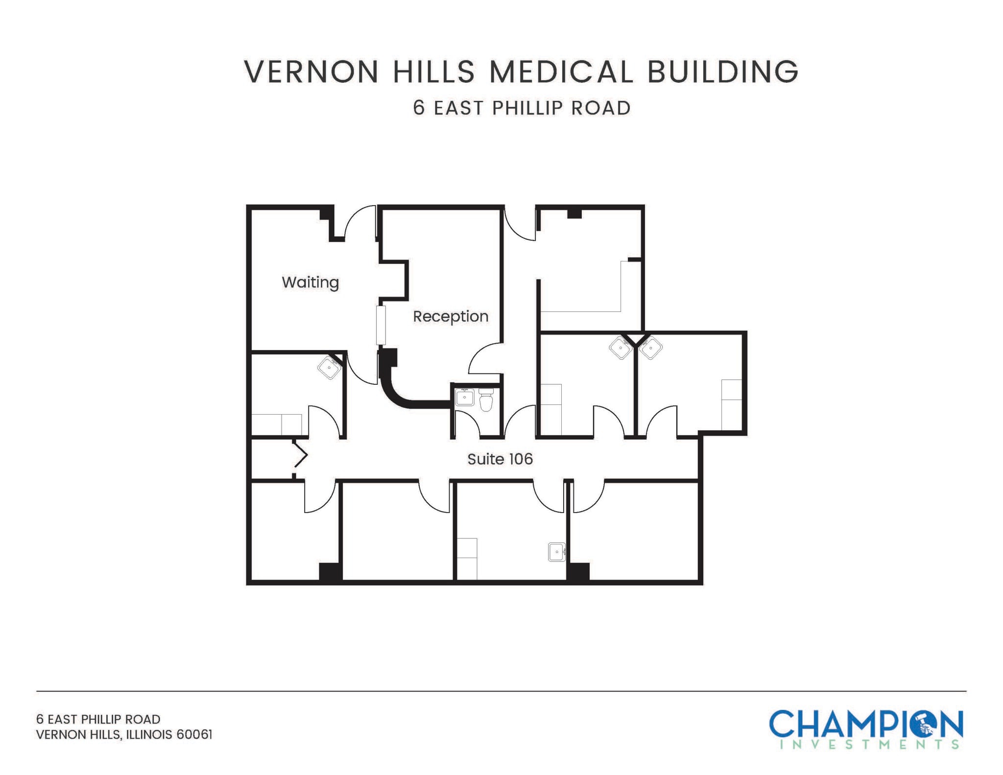 6 E Phillip Rd, Vernon Hills, IL à louer Plan d’étage– Image 1 sur 1