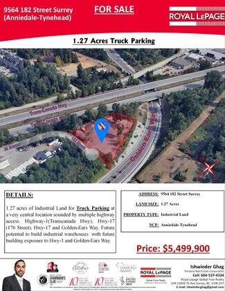 Plus de détails pour 9564 182 St, Surrey, BC - Terrain à vendre
