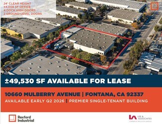 Plus de détails pour 10660 Mulberry Ave, Fontana, CA - Industriel/Logistique à louer