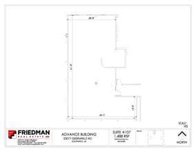 23077 Greenfield Rd, Southfield, MI à louer Plan d’étage– Image 1 sur 4