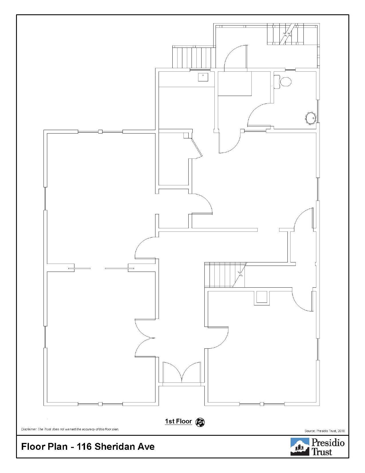 116 Sheridan Ave, San Francisco, CA à louer Plan d’étage– Image 1 sur 8