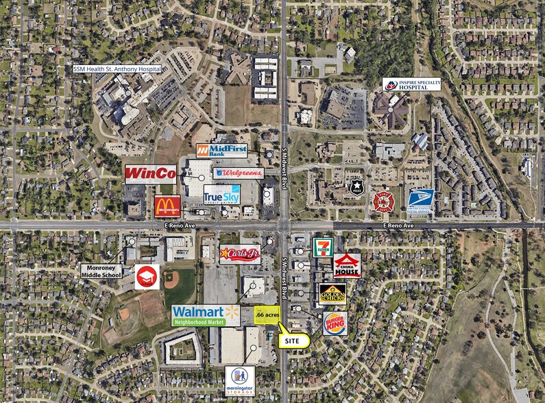 301 S Midwest Blvd, Oklahoma City, OK à vendre - Aérien – Image 3 sur 3