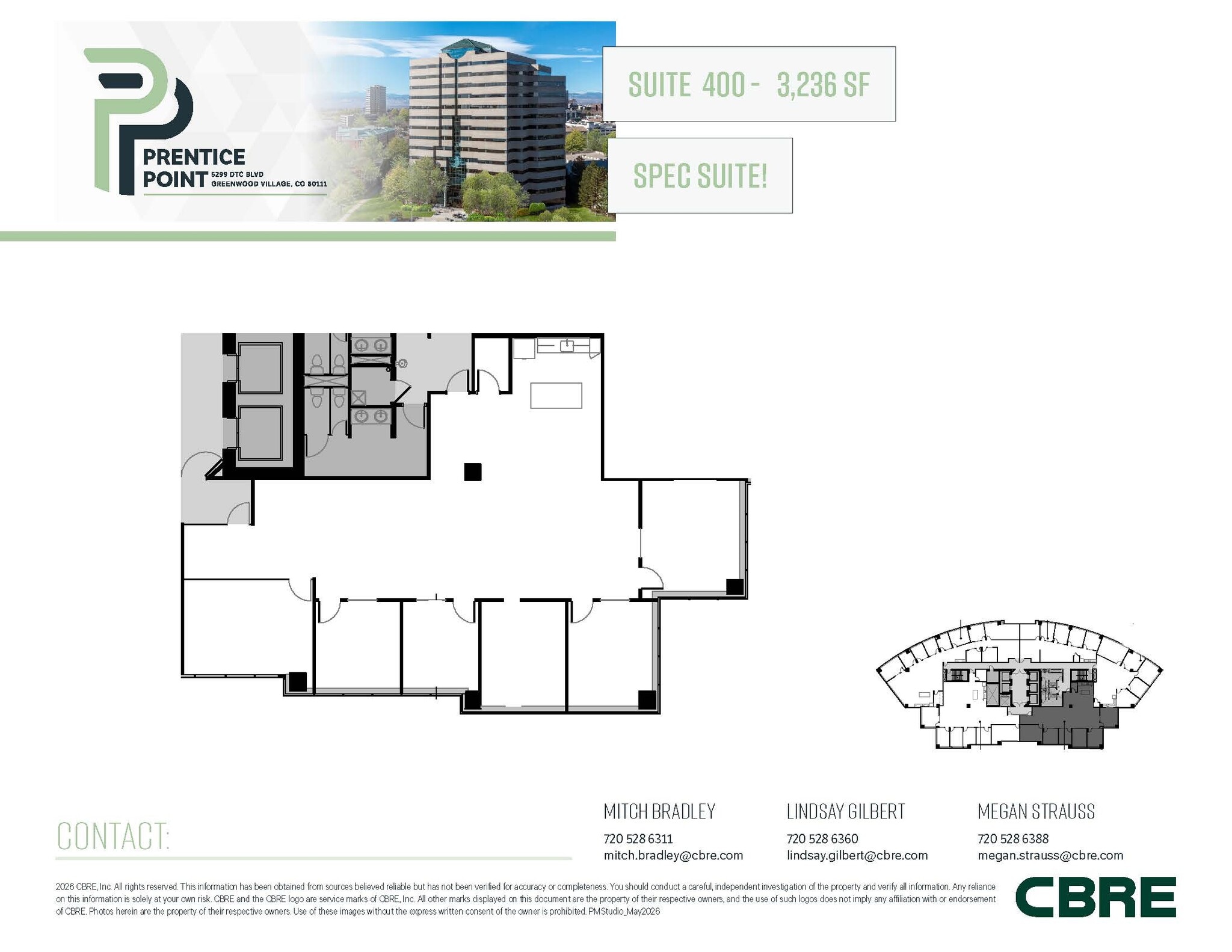 5299 Dtc Blvd, Greenwood Village, CO à louer Plan d’étage– Image 1 sur 1