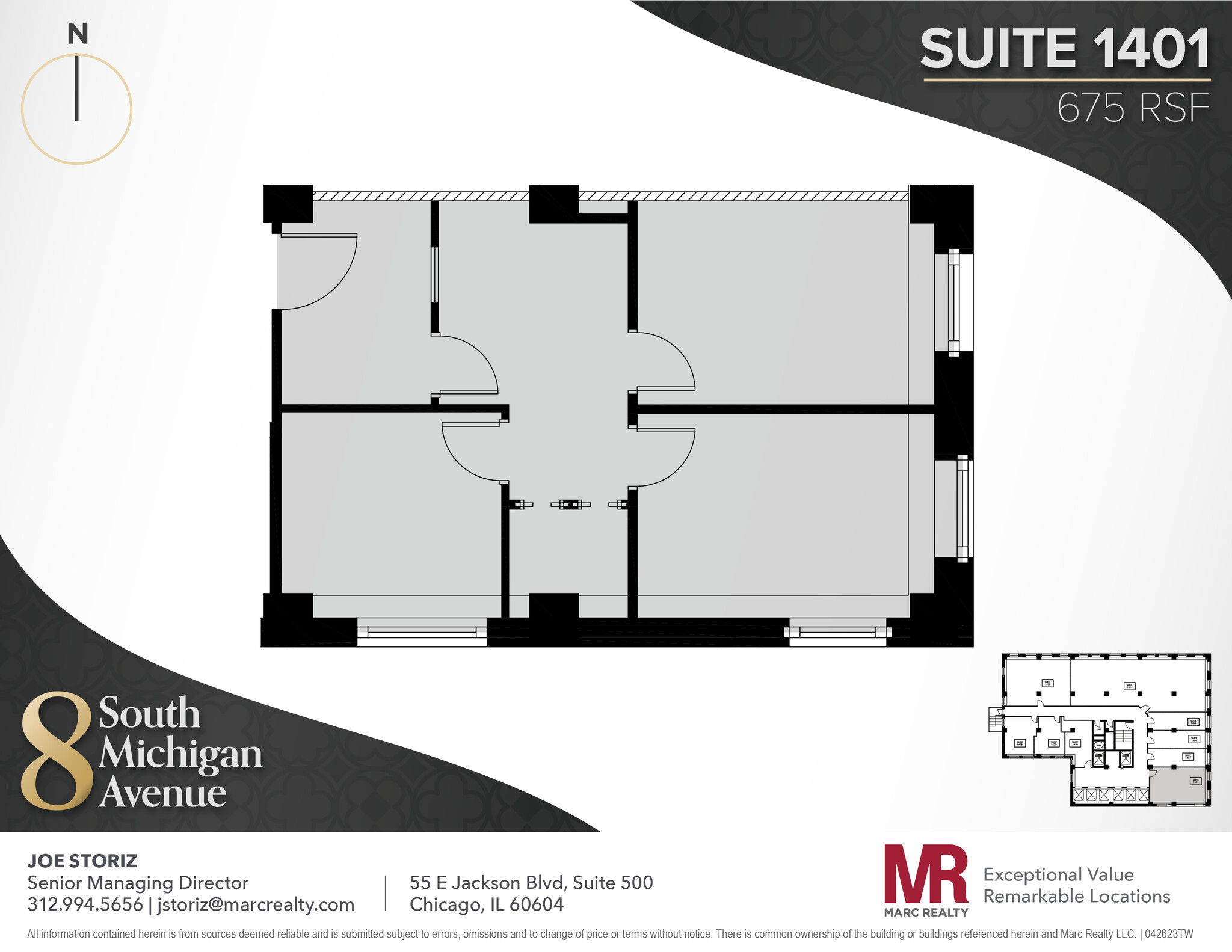 8 S Michigan Ave, Chicago, IL à louer Plan d’étage– Image 1 sur 2