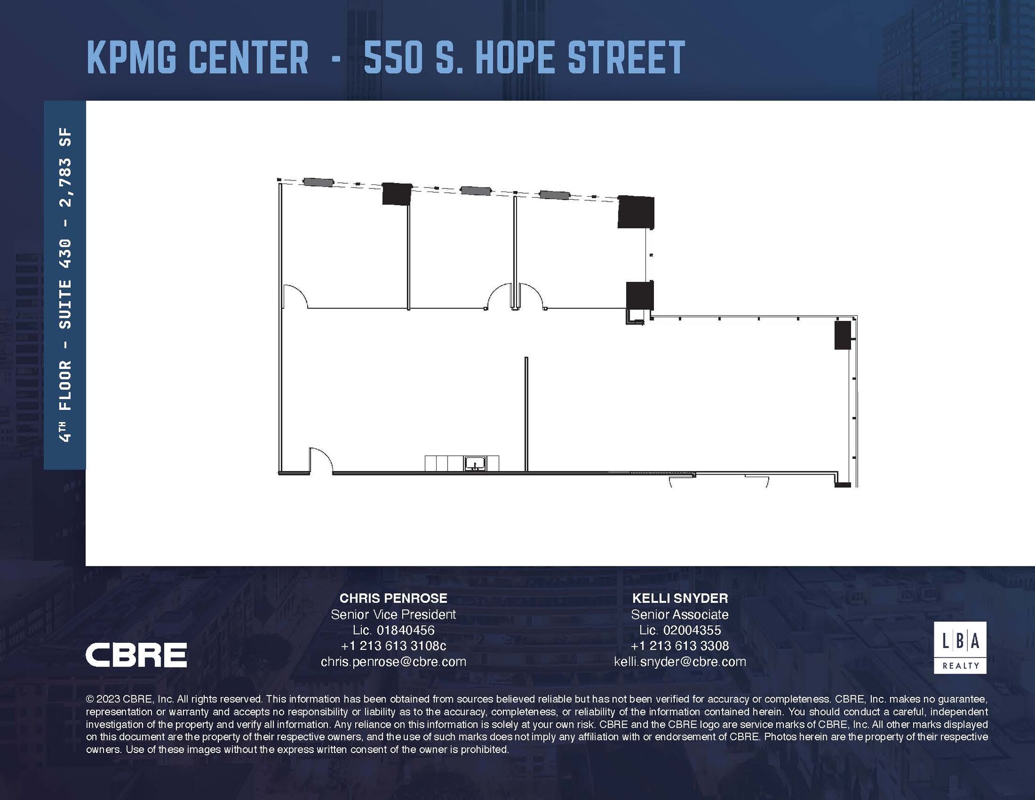 550 S Hope St, Los Angeles, CA à louer Plan d’étage– Image 1 sur 1
