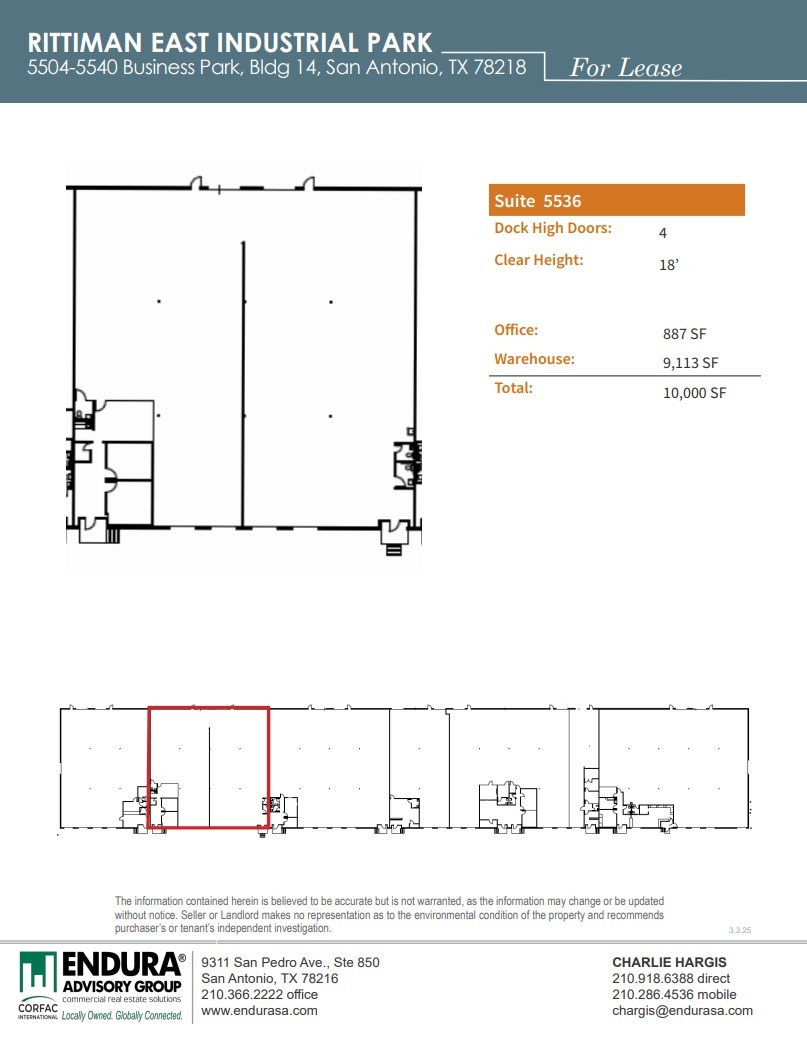 5504-5540 Business Park, San Antonio, TX à louer Plan d’étage– Image 1 sur 1