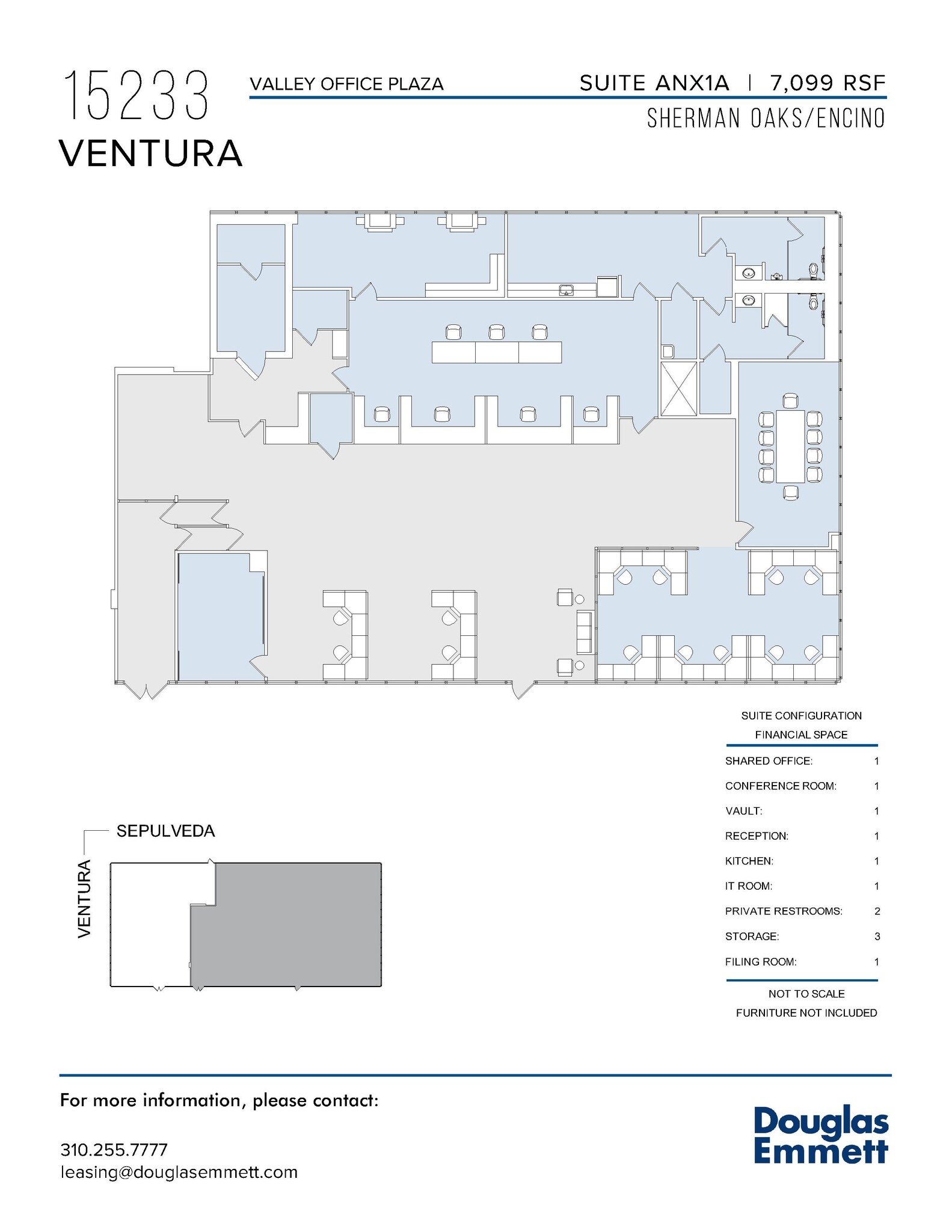 15233 Ventura Blvd, Sherman Oaks, CA à louer Plan d’étage– Image 1 sur 1