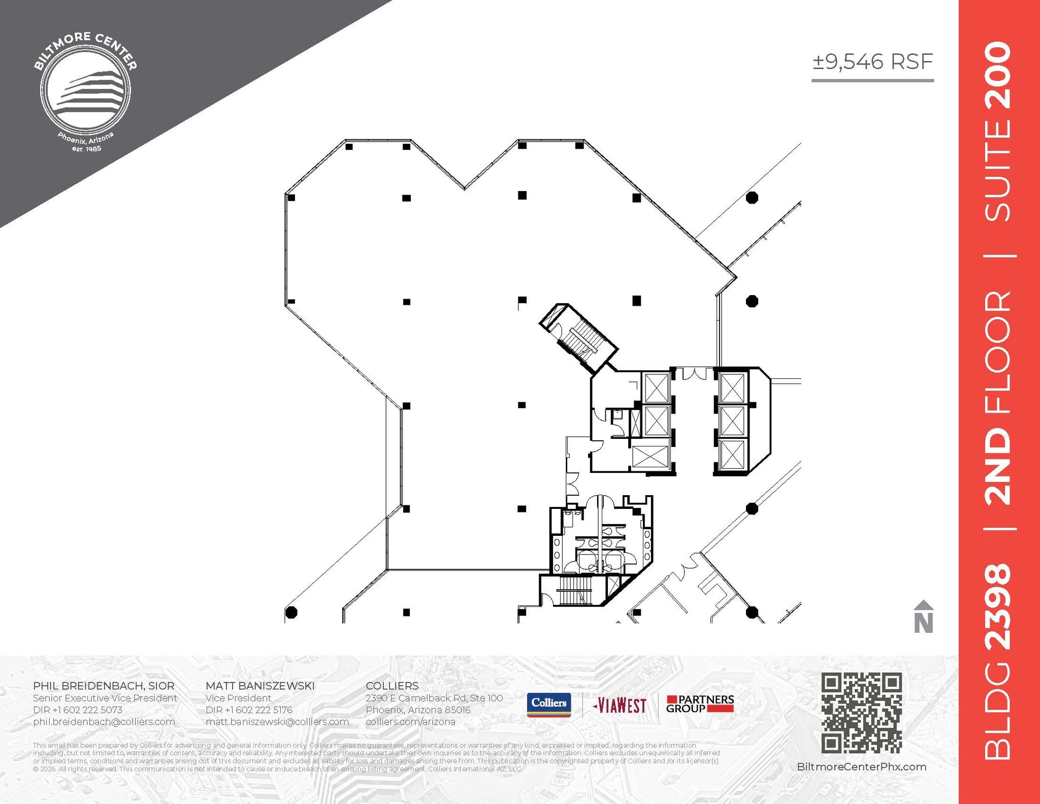 2398 E Camelback Rd, Phoenix, AZ à louer Plan d’étage– Image 1 sur 1