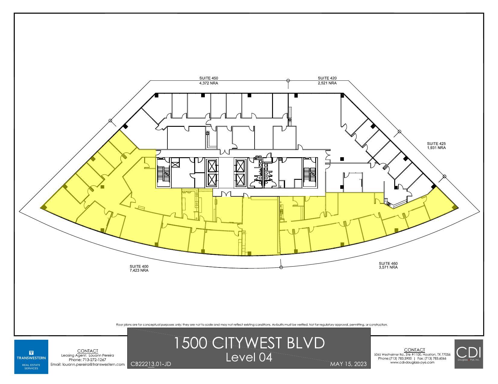 1500 Citywest Blvd, Houston, TX à louer Plan d’étage– Image 1 sur 1