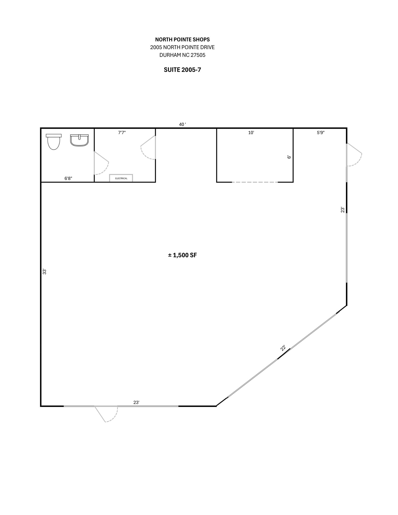 1921-2005 North Pointe Dr, Durham, NC à louer Plan de site– Image 1 sur 1