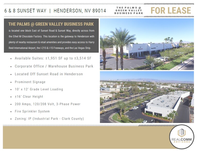 8 Sunset Way, Henderson, NV à louer - Photo de l’immeuble – Image 2 sur 6