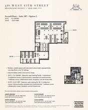 416 W 13th St, New York, NY à louer Plan d’étage– Image 2 sur 10