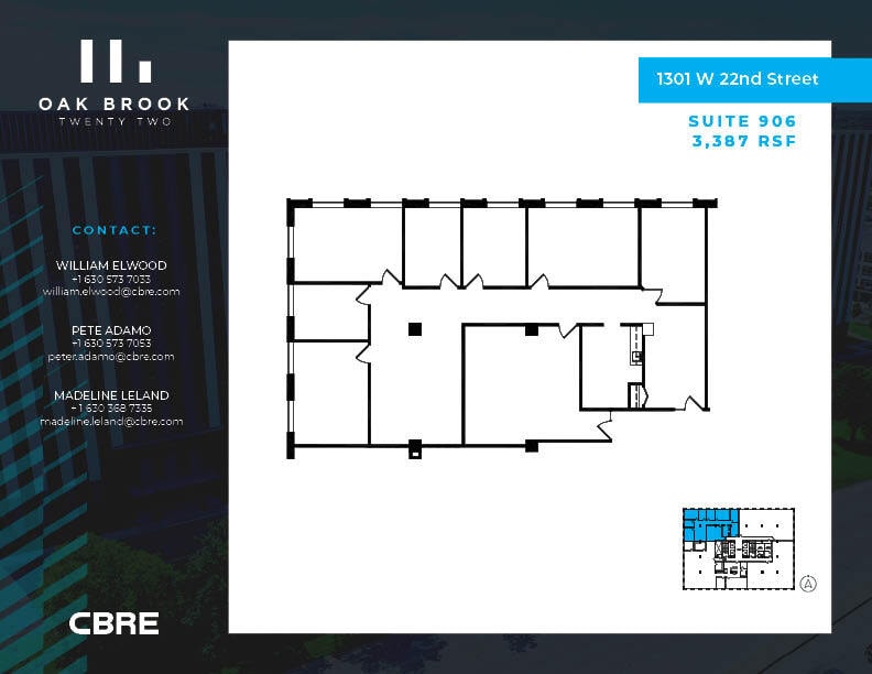1301 W 22nd St, Oak Brook, IL à louer Plan d’étage– Image 1 sur 1