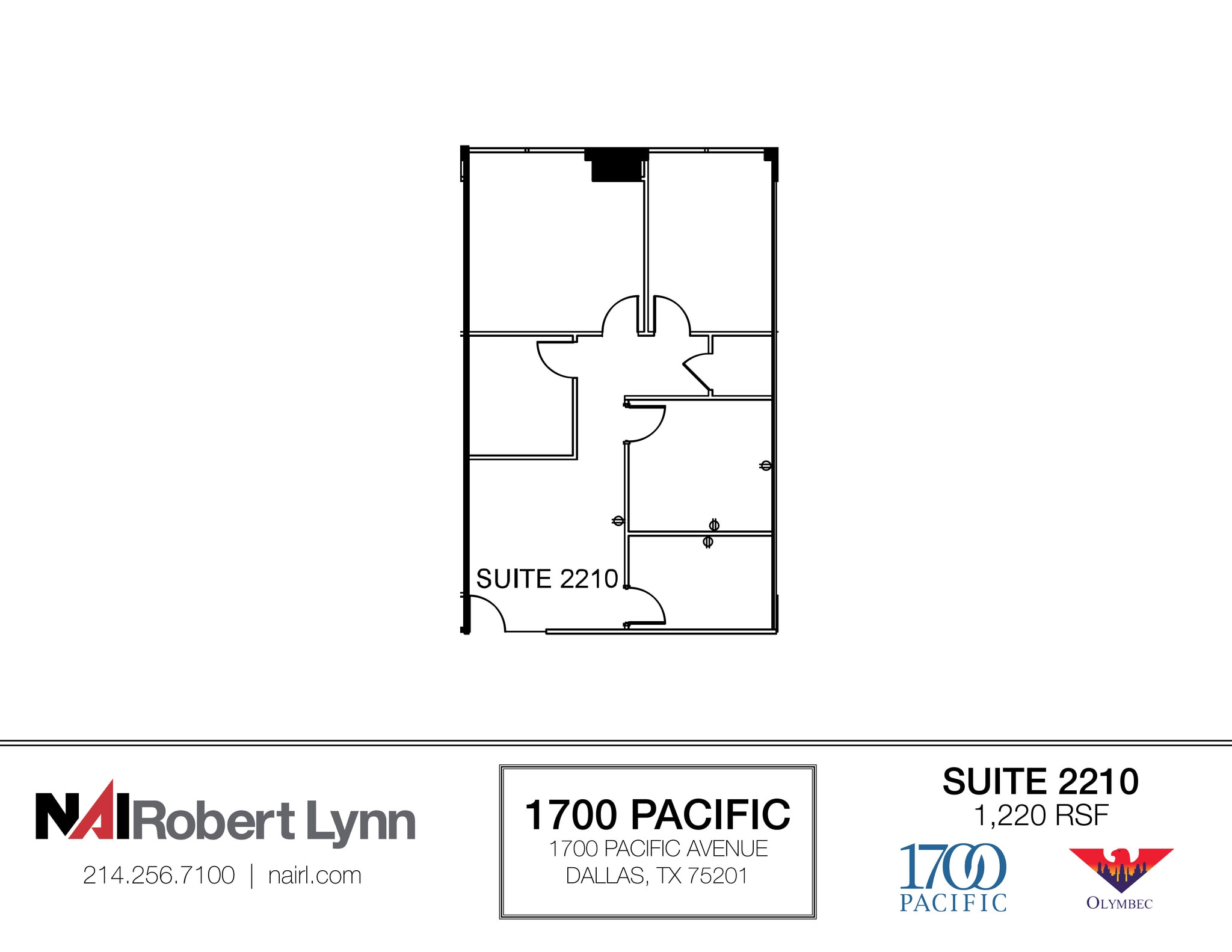 1700 Pacific Ave, Dallas, TX à louer Plan d’étage– Image 1 sur 2