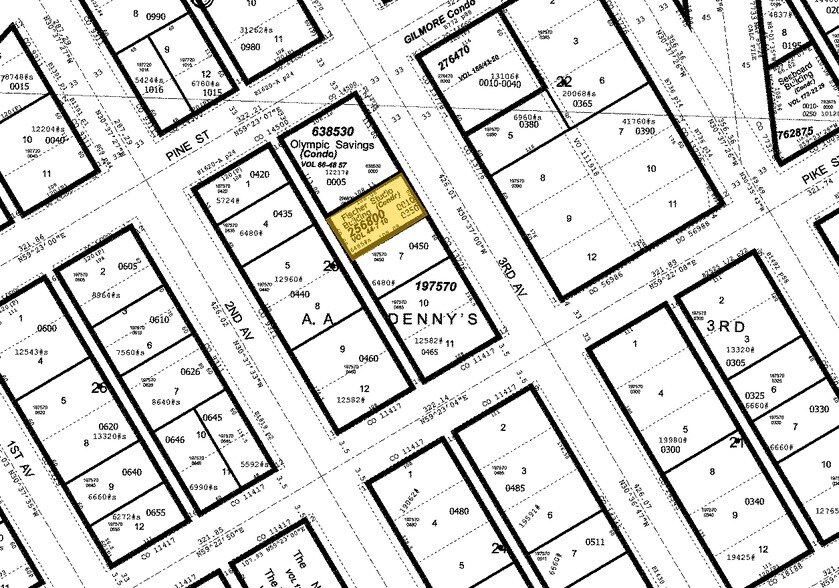 1521-1523 3rd Ave, Seattle, WA à vendre - Plan cadastral – Image 1 sur 9