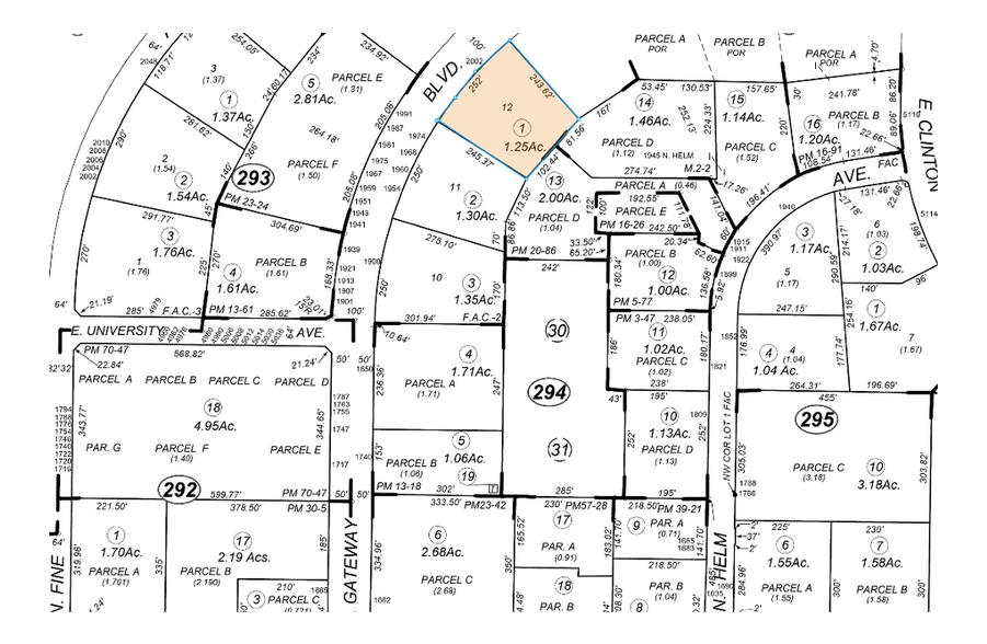 2002 N Gateway Blvd, Fresno, CA à vendre - Plan cadastral – Image 2 sur 3