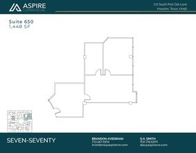 770 S Post Oak Ln, Houston, TX à louer Plan d’étage– Image 1 sur 2