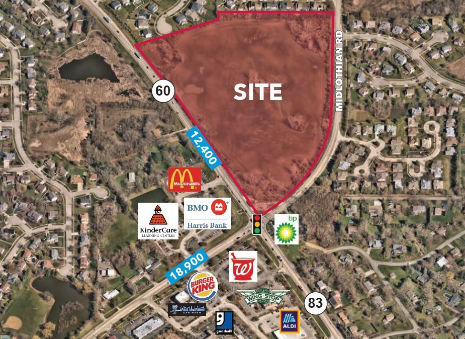 NEC Of Route 60/83 & Midlothian Rd, Mundelein, IL à vendre Aérien– Image 1 sur 4