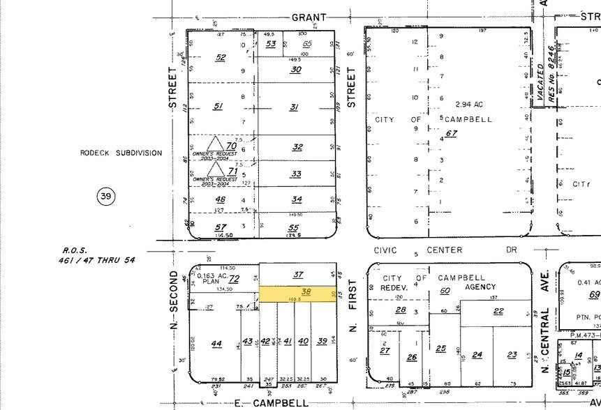 33 N 1st St, Campbell, CA à louer - Plan cadastral – Image 2 sur 5