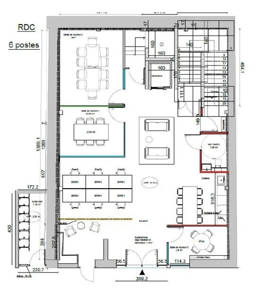 Bureau dans Paris à louer - Plan d’étage – Image 2 sur 14