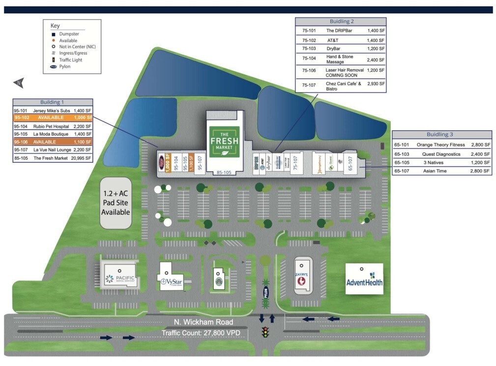 N Wickham Rd, Melbourne, FL à louer Plan d’étage– Image 1 sur 1
