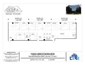 7929 Brookriver Dr, Dallas, TX à louer Plan d’étage– Image 2 sur 7