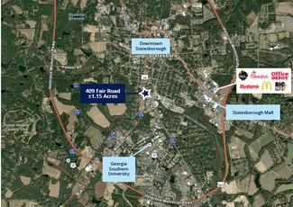 Plus de détails pour 409 Fair Rd, Statesboro, GA - Terrain à vendre