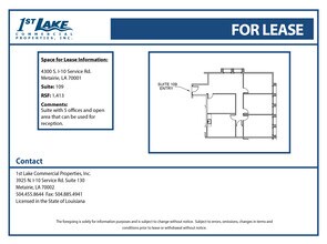 4300 S I-10 Service Rd, Metairie, LA à louer Plan d’étage– Image 1 sur 1