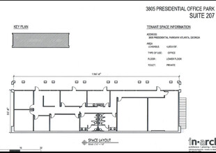 3815 Presidential Pky, Doraville, GA à louer Plan d’étage– Image 1 sur 2