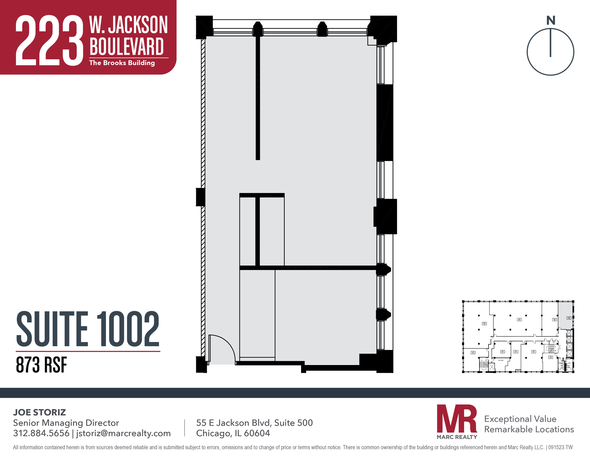 223 W Jackson Blvd, Chicago, IL à louer Plan d’étage– Image 1 sur 4