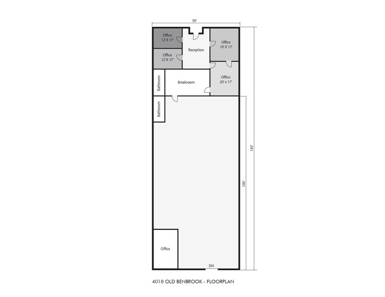 4012-4018 Old Benbrook Rd, Fort Worth, TX à louer - Plan d’étage – Image 2 sur 5