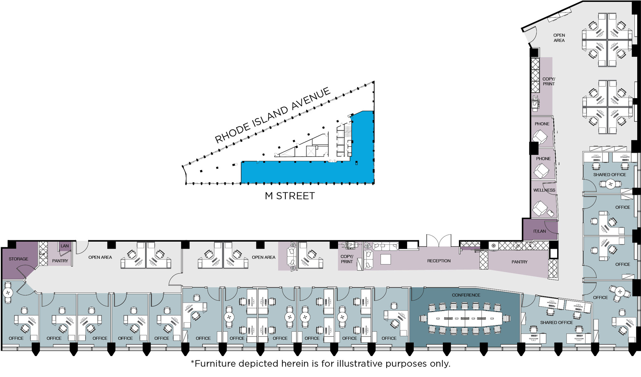 1730 Rhode Island Ave NW, Washington, DC à louer Plan d’étage– Image 1 sur 27