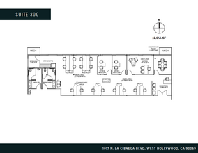 1017 N La Cienega Blvd, West Hollywood, CA à louer Plan d’étage– Image 1 sur 6