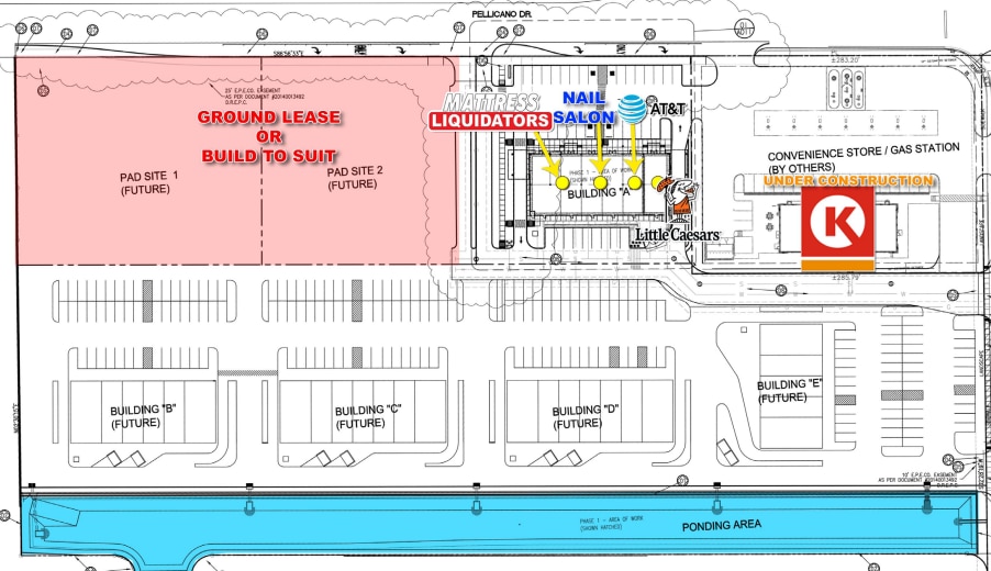 SWC Pellicano, Horizon City, TX à louer - Plan de site – Image 2 sur 3