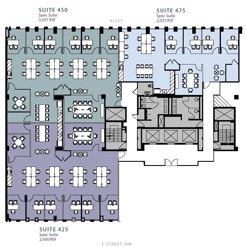 122 C St NW, Washington, DC à louer Plan d’étage– Image 1 sur 1