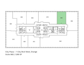 1 City Blvd W, Orange, CA à louer Plan d’étage– Image 1 sur 4