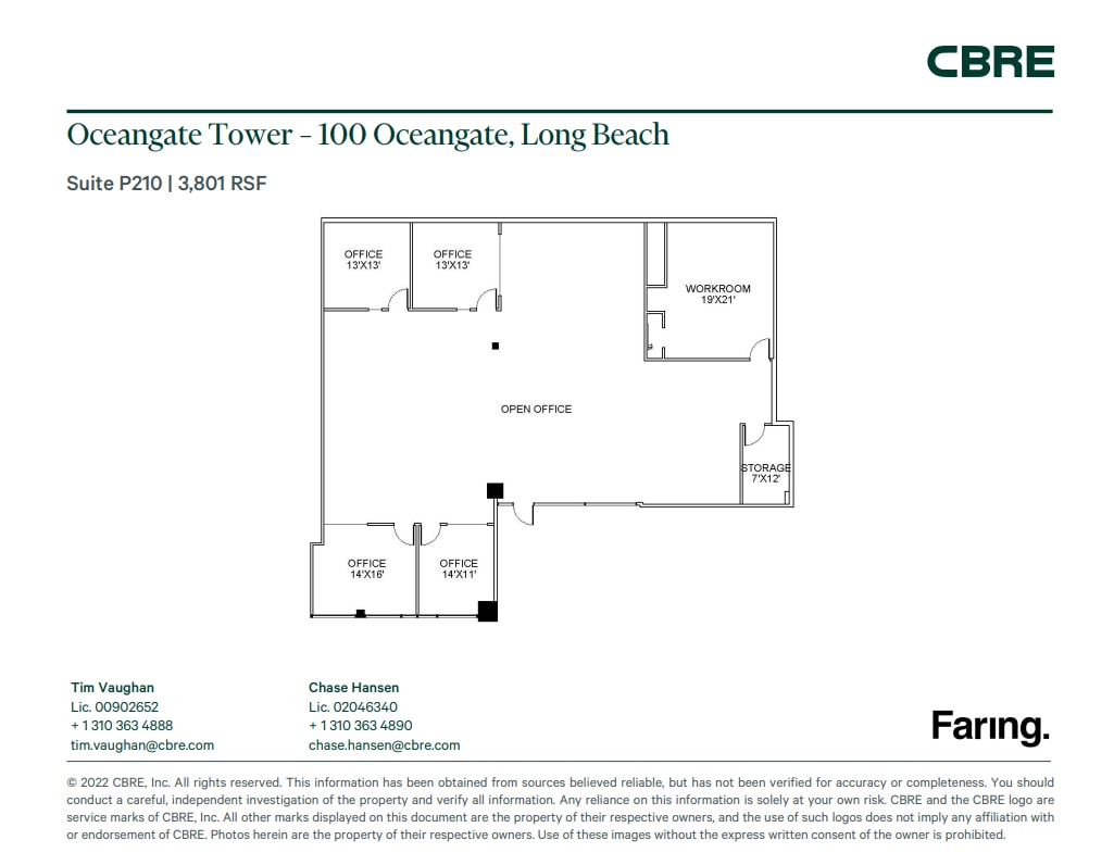 100 Oceangate, Long Beach, CA à louer Plan d’étage– Image 1 sur 1