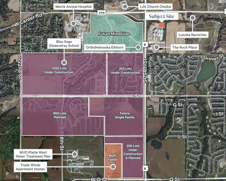 20120 Oak St, Elkhorn, NE à vendre - Aérien – Image 3 sur 5