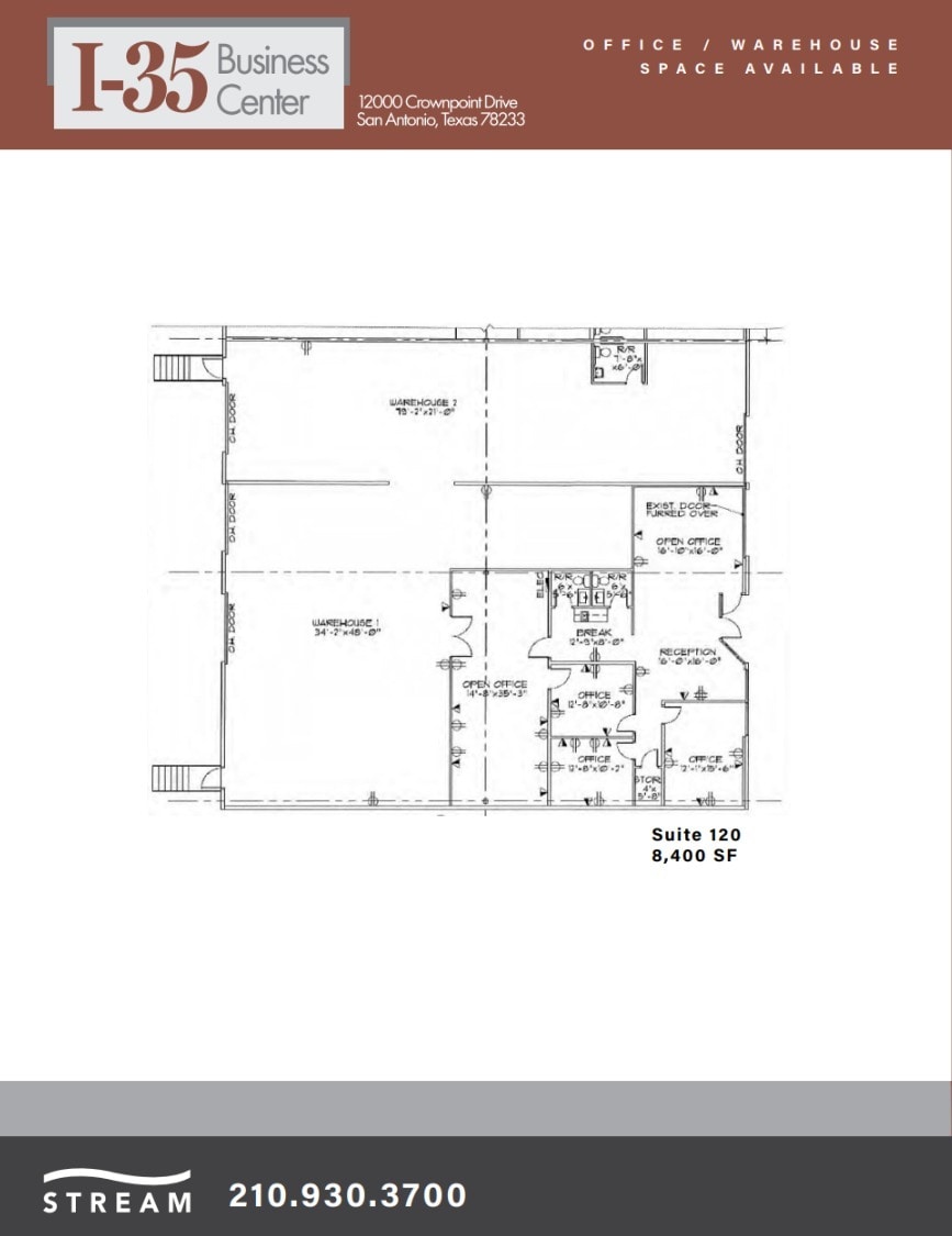 12000 Crownpoint Dr, San Antonio, TX à louer Plan d’étage– Image 1 sur 1