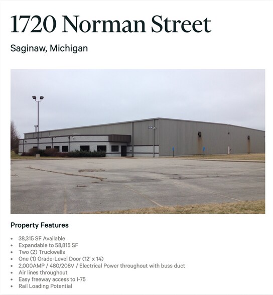 1720 Norman St, Saginaw, MI à louer - Photo de l’immeuble – Image 2 sur 7
