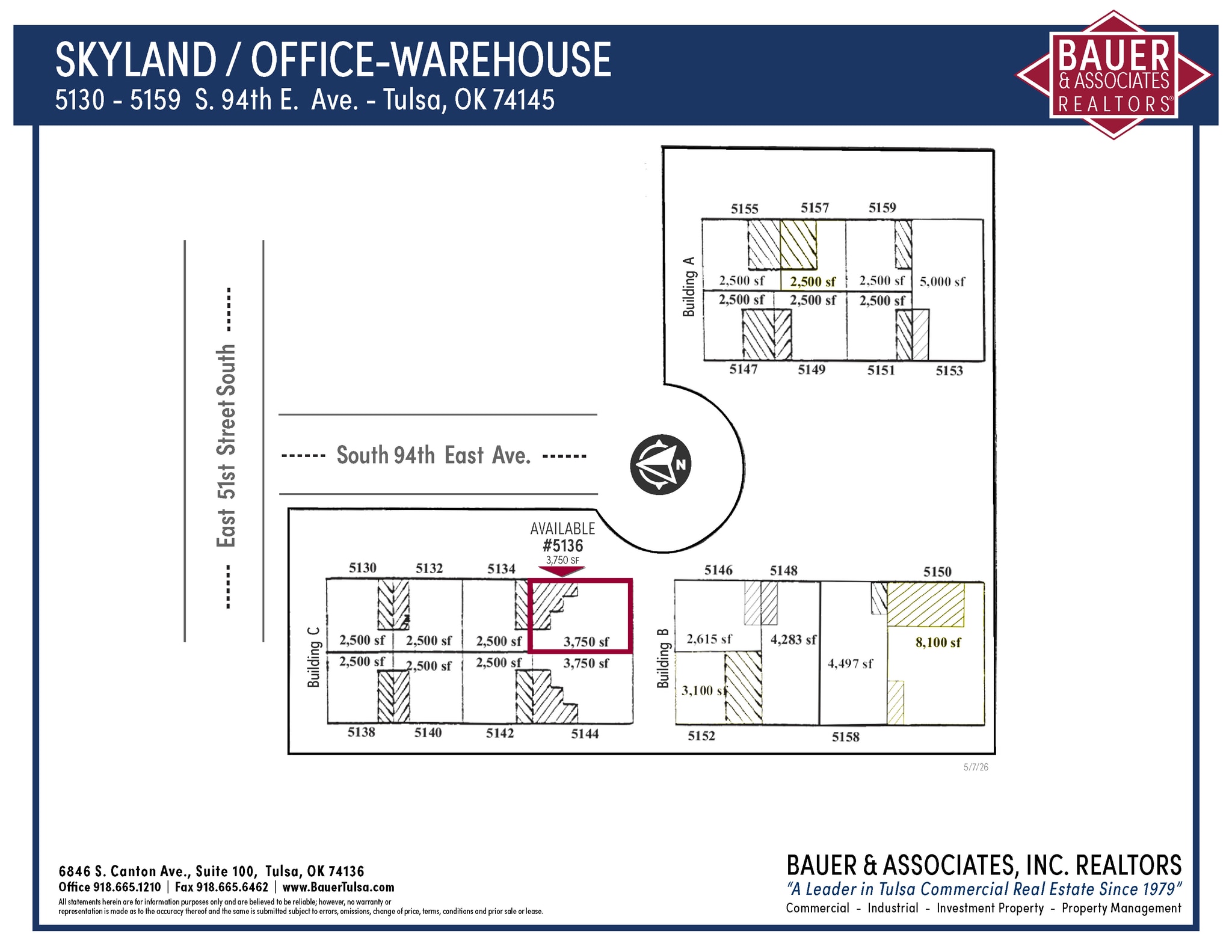 5130-5159 S 94th East Ave, Tulsa, OK à louer Plan de site– Image 1 sur 1