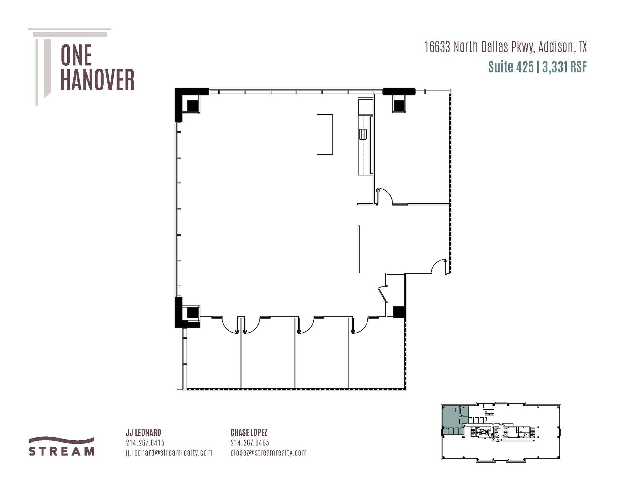 16633 N Dallas Pky, Addison, TX à louer Plan d’étage– Image 1 sur 1