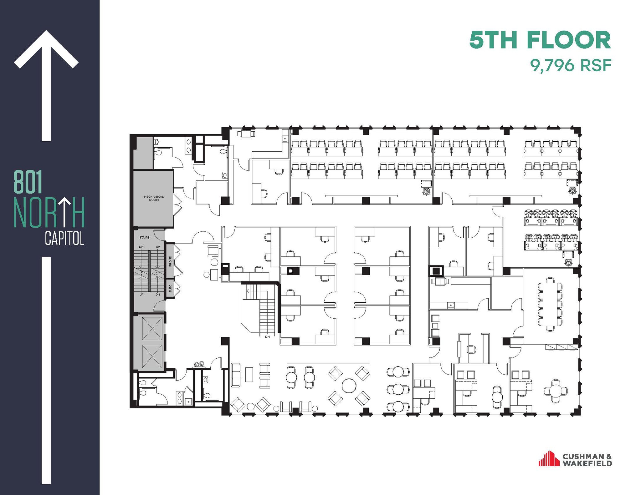 801 N Capitol St NE, Washington, DC à louer Plan d’étage– Image 1 sur 1
