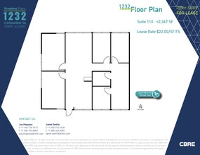 1232 E Broadway Rd, Tempe, AZ à louer Plan d’étage– Image 1 sur 1