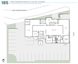 185 W Madison Ave, El Cajon, CA à louer Plan d’étage– Image 1 sur 1