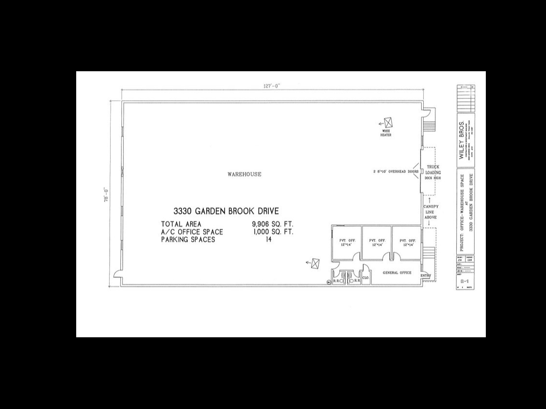 3330 Garden Brook Dr, Farmers Branch, TX à louer Plan d’étage– Image 1 sur 1