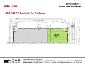 6201-6251 Knott Ave, Buena Park, CA à louer Plan de site– Image 1 sur 1