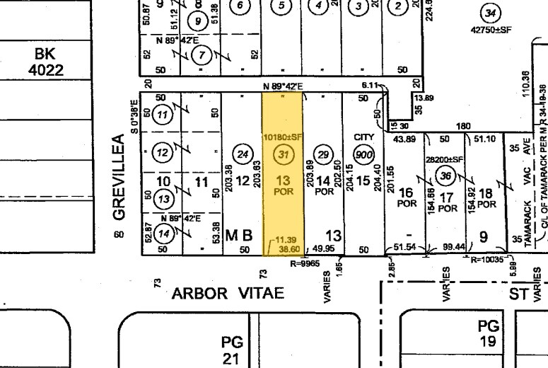 115 E Arbor Vitae St, Inglewood, CA à vendre - Plan cadastral – Image 2 sur 5