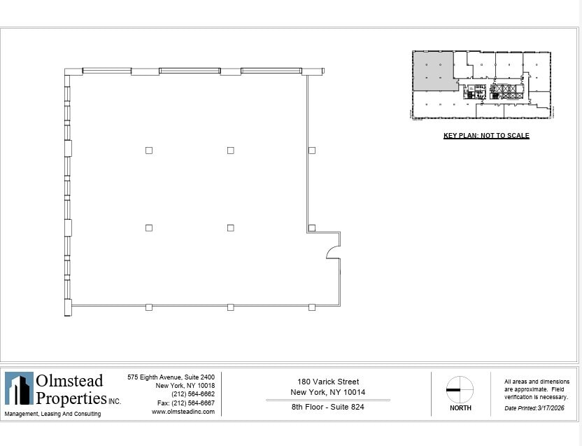 180 Varick St, New York, NY à louer Plan d’étage– Image 1 sur 1